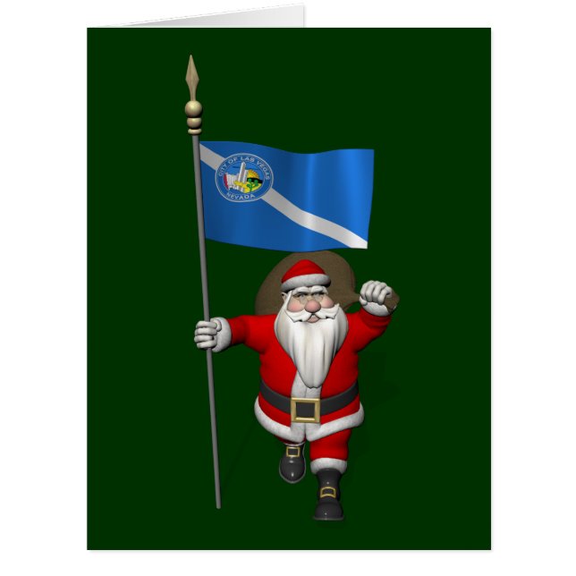 Santa Claus With Ensign Of Las Vegas (Front)