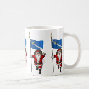 Santa Claus With Ensign Of Las Vegas Coffee Mug