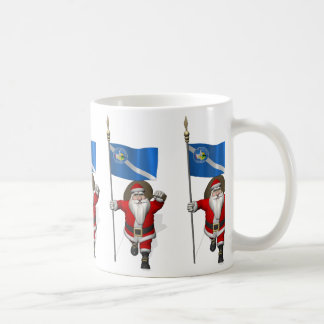Santa Claus With Ensign Of Las Vegas Coffee Mug