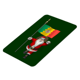 Santa Claus With Ensign Of Los Angeles Magnet