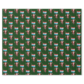 Santa Claus With Ensign Of Luxembourg Wrapping Paper