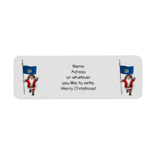 Santa Claus With Ensign Of Maine Label