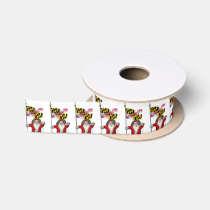 Santa Claus With Ensign Of Maryland Satin Ribbon