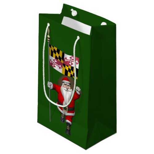 Santa Claus With Ensign Of Maryland Small Gift Bag