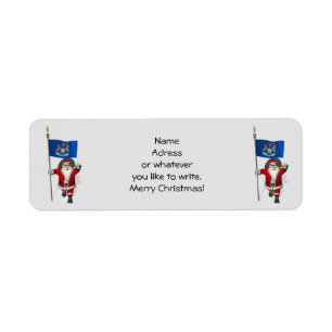 Santa Claus With Ensign Of Michigan Label