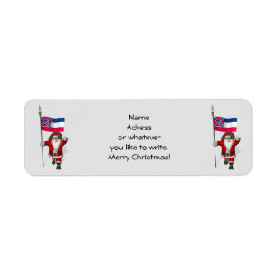 Santa Claus With Ensign Of Mississippi Label