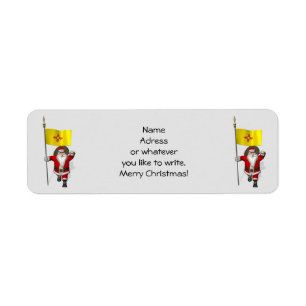 Santa Claus With Ensign Of New Mexico Label