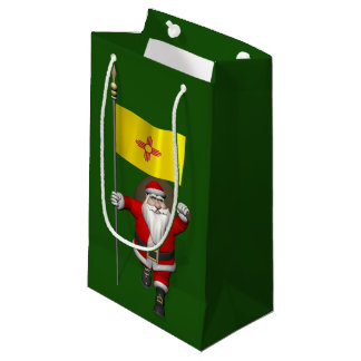 Santa Claus With Ensign Of New Mexico Small Gift Bag