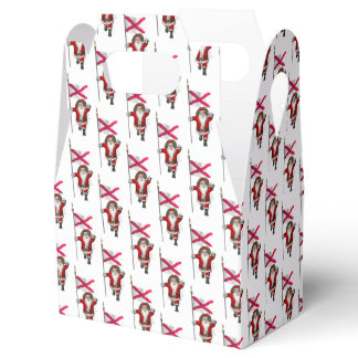 Santa Claus With Ensign Of Northern Ireland Favor Boxes
