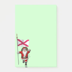Santa Claus With Ensign Of Northern Ireland Post-it Notes
