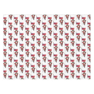 Santa Claus With Ensign Of Ontario Tablecloth