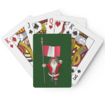 Santa Claus With Ensign Of Peru Playing Cards Santa Claus With Ensign Of Peru Playing Cards