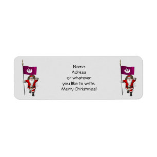 Santa Claus With Ensign Of Phoenix Label