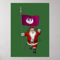 Santa Claus With Ensign Of Phoenix
