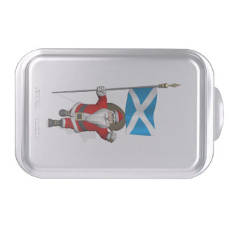 Santa Claus With Ensign Of Scotland Cake Pan