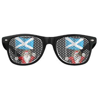 Santa Claus With Ensign Of Scotland Retro Sunglasses