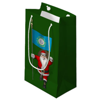 Santa Claus With Ensign Of South Dakota Small Gift Bag