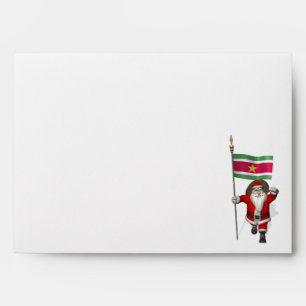 Santa Claus With Ensign Of Suriname Envelope
