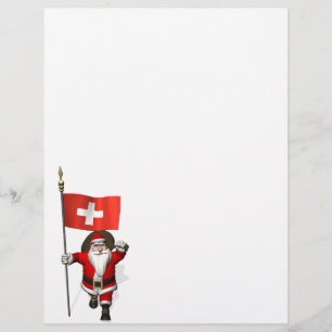 Santa Claus With Ensign Of Switzerland