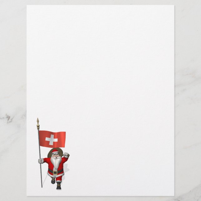 Santa Claus With Ensign Of Switzerland (Front)