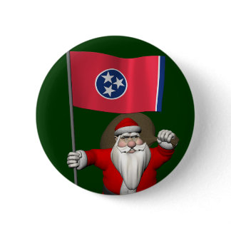 Santa Claus With Ensign Of Tennessee Button