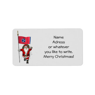Santa Claus With Ensign Of Tennessee Label