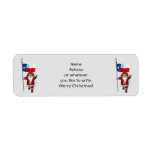 Santa Claus With Ensign Of Texas Label
