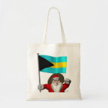 Santa Claus With Ensign Of The Bahamas Tote Bag at Zazzle