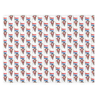 Santa Claus With Ensign Of The Netherlands Tablecloth