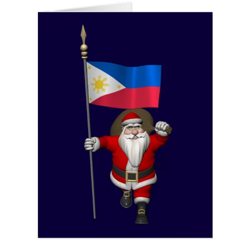 Santa Claus With Ensign Of The Philippines