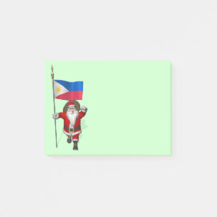 Santa Claus With Ensign Of The Philippines Post-it Notes
