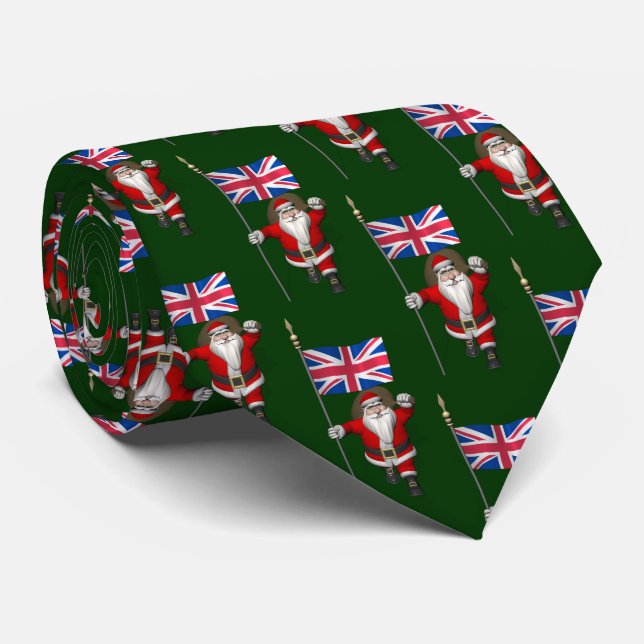 Santa Claus With Ensign Of The UK Tie (Rolled)