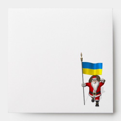 Santa Claus With Ensign Of The Ukraine Envelope