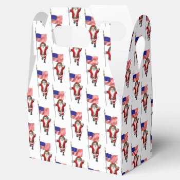Santa Claus With Ensign Of The Usa Favor Boxes by santa_claus_usa at Zazzle