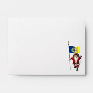 Santa Claus With Ensign Of Trenton NJ Envelope