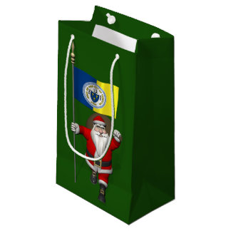 Santa Claus With Ensign Of Trenton NJ Small Gift Bag