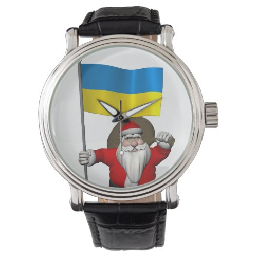Santa Claus With Ensign Of Ukraine Watch