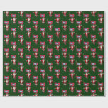 Santa Claus With Flag Of Arkansas Wrapping Paper
