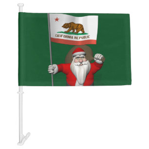 Santa Claus With Flag Of California