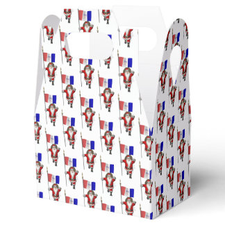 Santa Claus With Flag Of Cleveland Favor Boxes