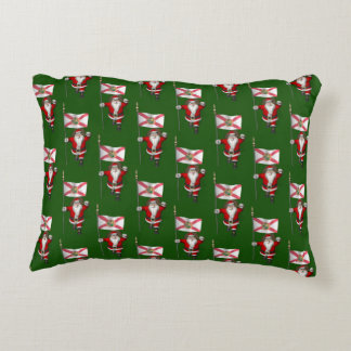 Santa Claus With Flag Of Florida Accent Pillow