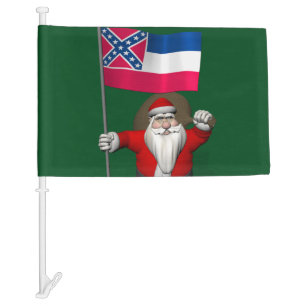 Santa Claus With Flag Of Mississippi