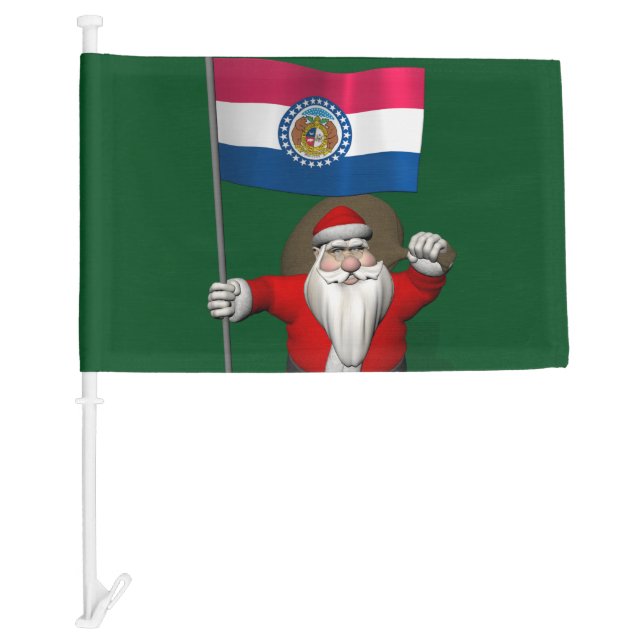 Santa Claus With Flag Of Missouri (Front)