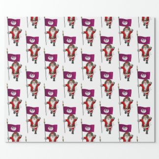 Santa Claus With Flag Of Phoenix Wrapping Paper