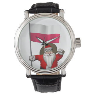 Santa Claus With Flag Of Poland Watch