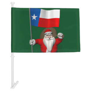 Santa Claus With Flag Of Texas