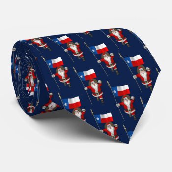 Santa Claus With Flag Of Texas Neck Tie by santa_claus_usa at Zazzle
