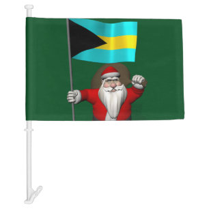 Santa Claus With Flag Of The Bahamas