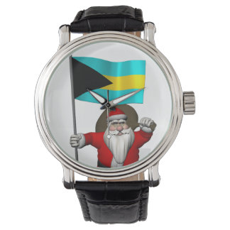 Santa Claus With Flag Of The Bahamas Watch