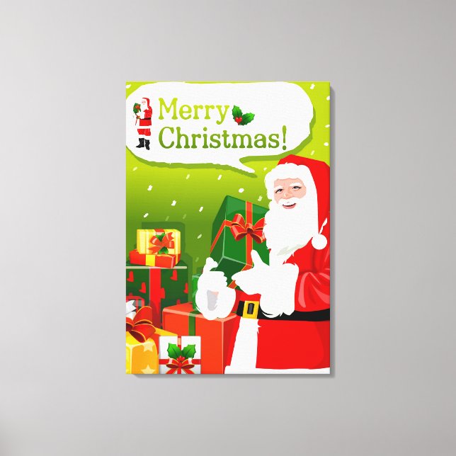 Santa Claus with gifts Canvas Print (Front)